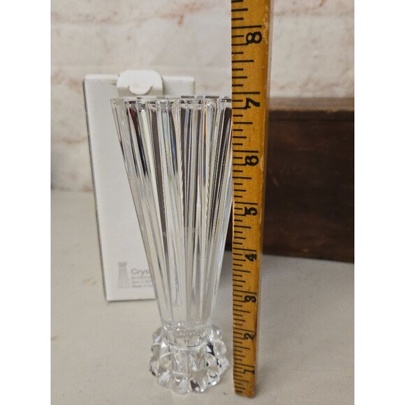 Crystal Candlestick Holder or VaseMade in Germany 7" Style Blossom - Picture 4 of 7